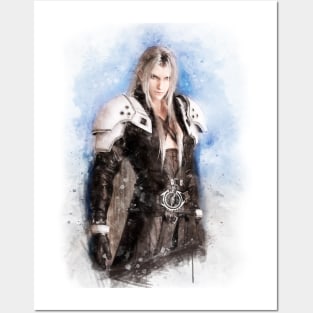 Sephiroth watercolor Posters and Art